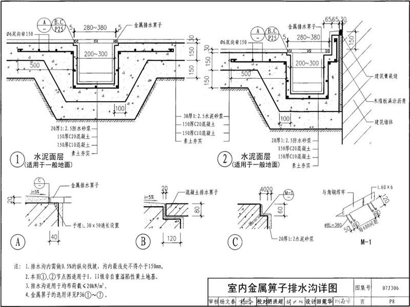 室内成品排水沟盖板图集